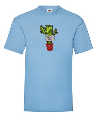 RUIT OF THE LOOM T-shirt με στάμπα K5531 ΓΑΛΑΖΙΟ